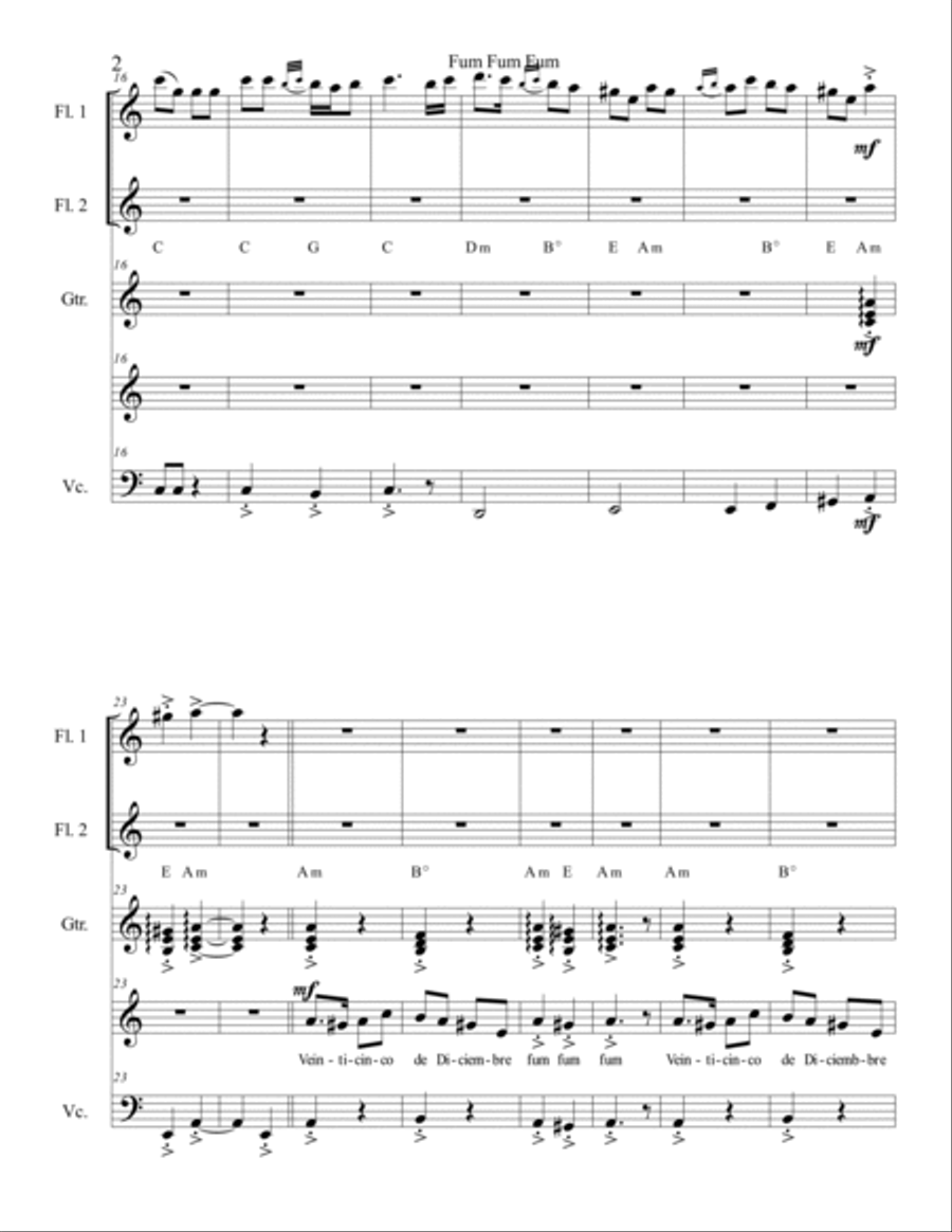 Fum Fum Fum Small Ensemble scores gallery preview page 4