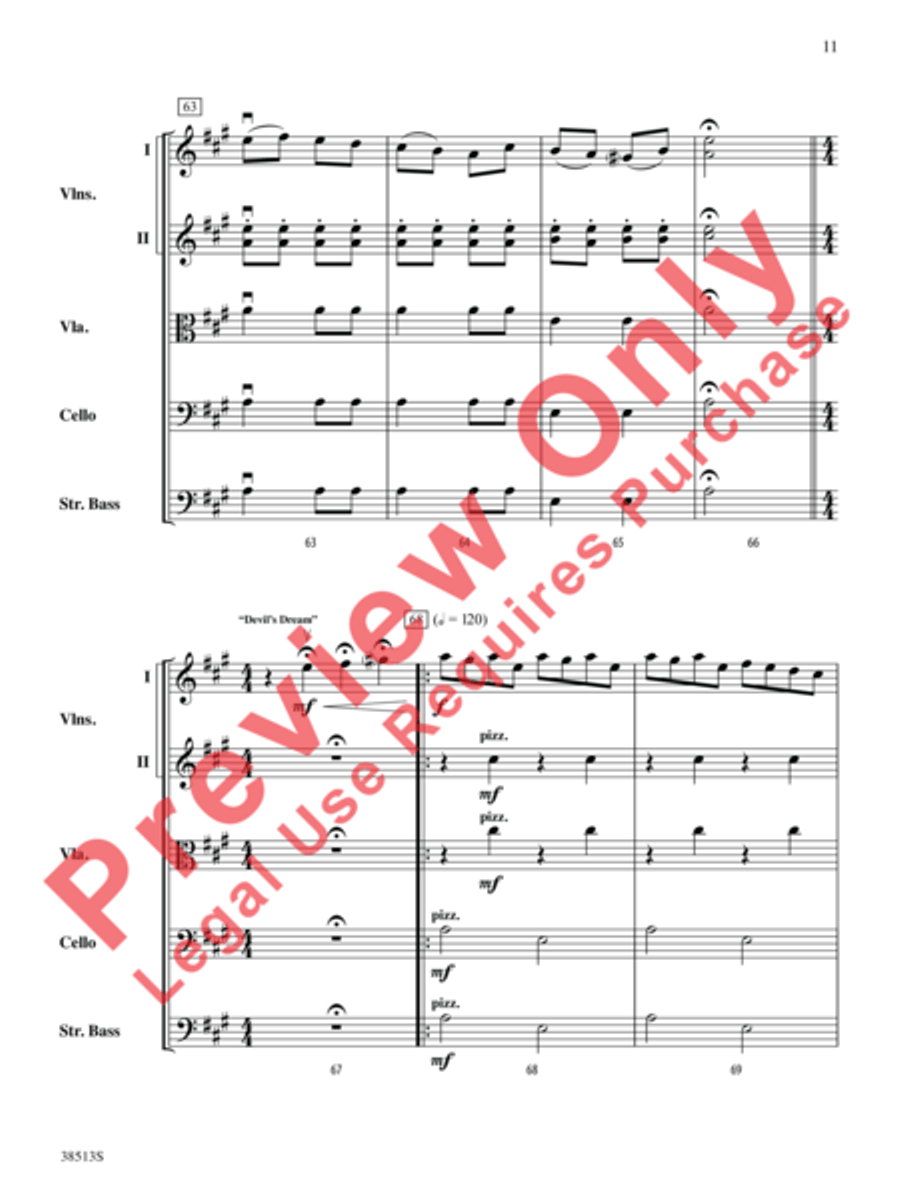 American Fiddle Triptych String Orchestra scores gallery preview page 12