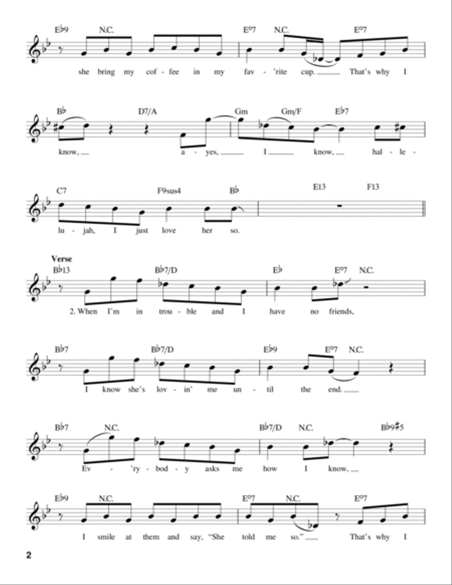 Hallelujah, I Love Her So Voice scores gallery preview page 2