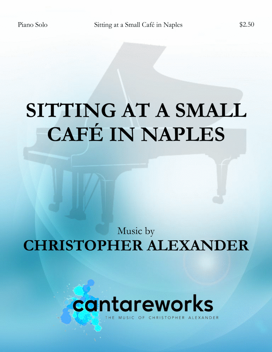 Sitting at a Small Cafe in Naples Piano Solo scores gallery preview page 1