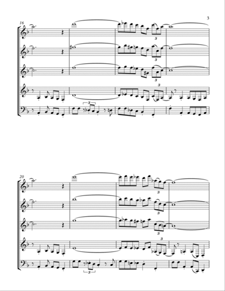 Harlem Love Call: Wind Quintet Woodwind Quintet scores gallery preview page 3