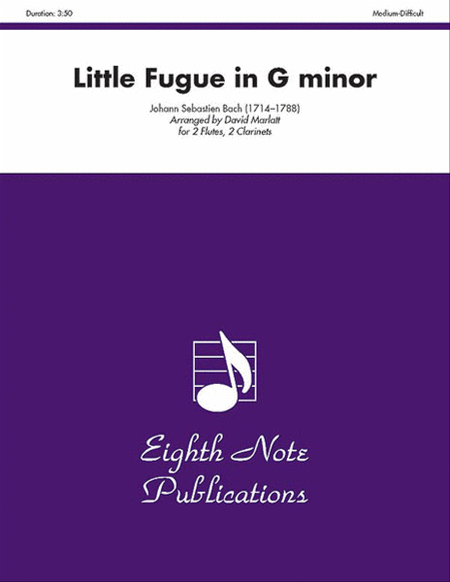 Little Fugue in G Minor Woodwind Quartet scores gallery preview page 1