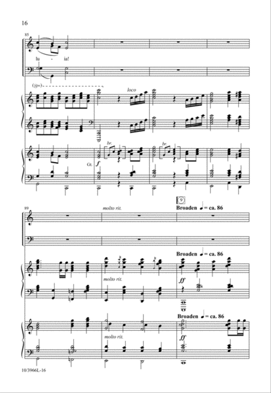 Raise Your Joys and Triumphs High 4-Part scores gallery preview page 17