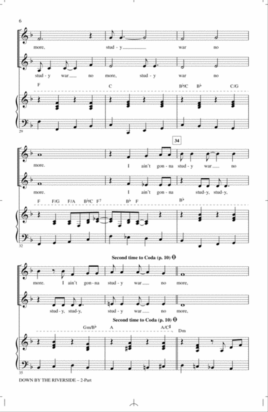 Down By The Riverside 2-Part scores gallery preview page 4