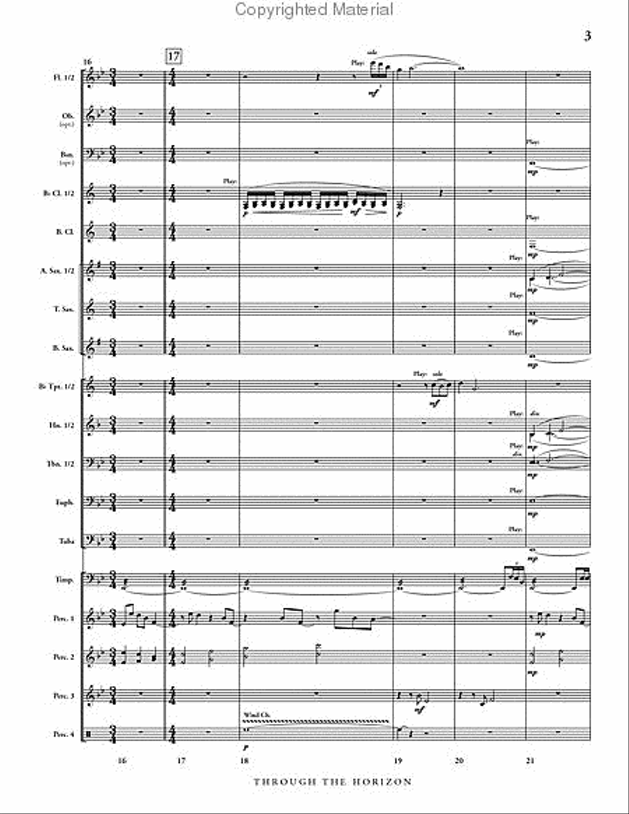 Through the Horizon Concert Band scores gallery preview page 4