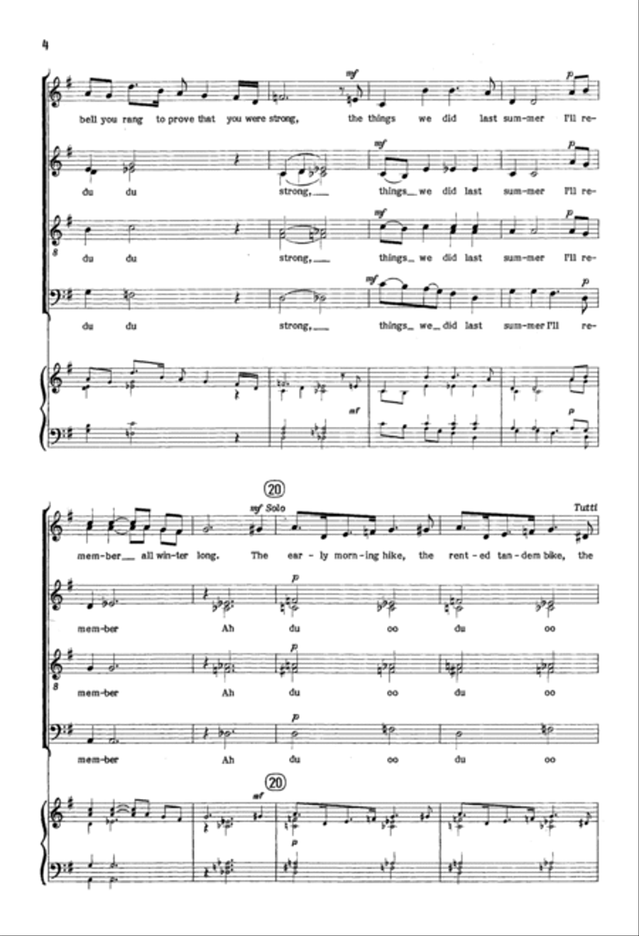 Things We Did Last Summer 4-Part scores gallery preview page 3