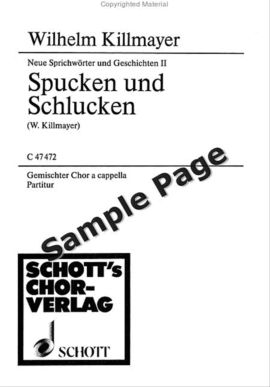 Spucken & Schluckensatb A Cappella 4-Part scores gallery preview page 2