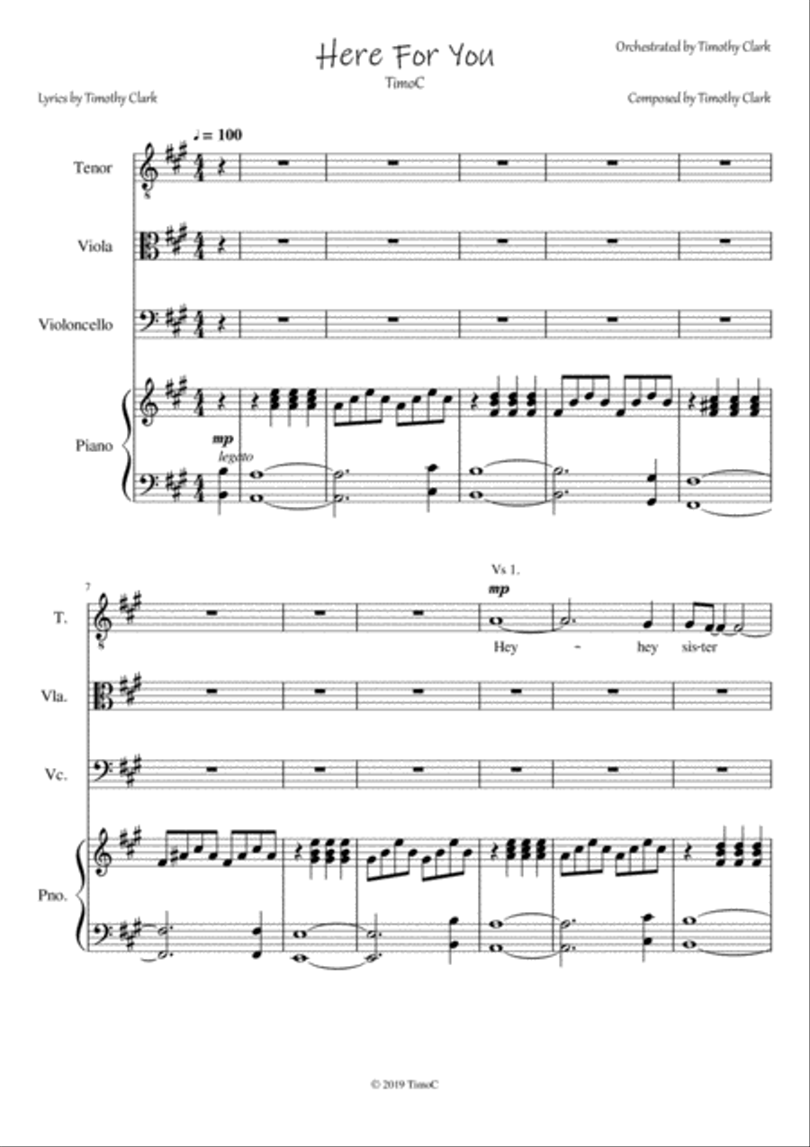 Here For You Small Ensemble scores gallery preview page 1