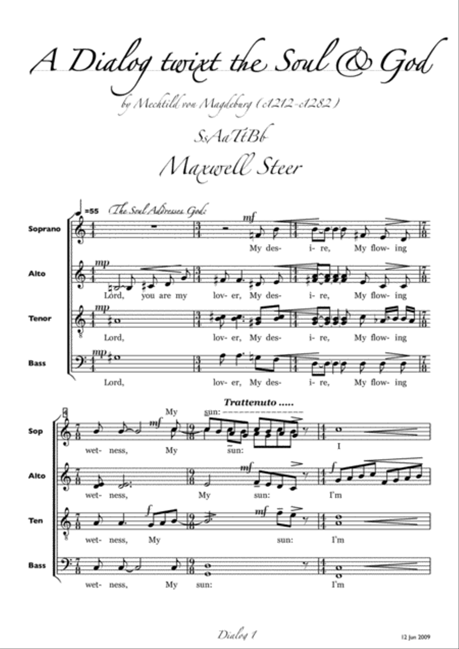 Three Beguine Motets - to words by mediaeval women mystics for acapella SSAATTBB Divisi scores gallery preview page 6