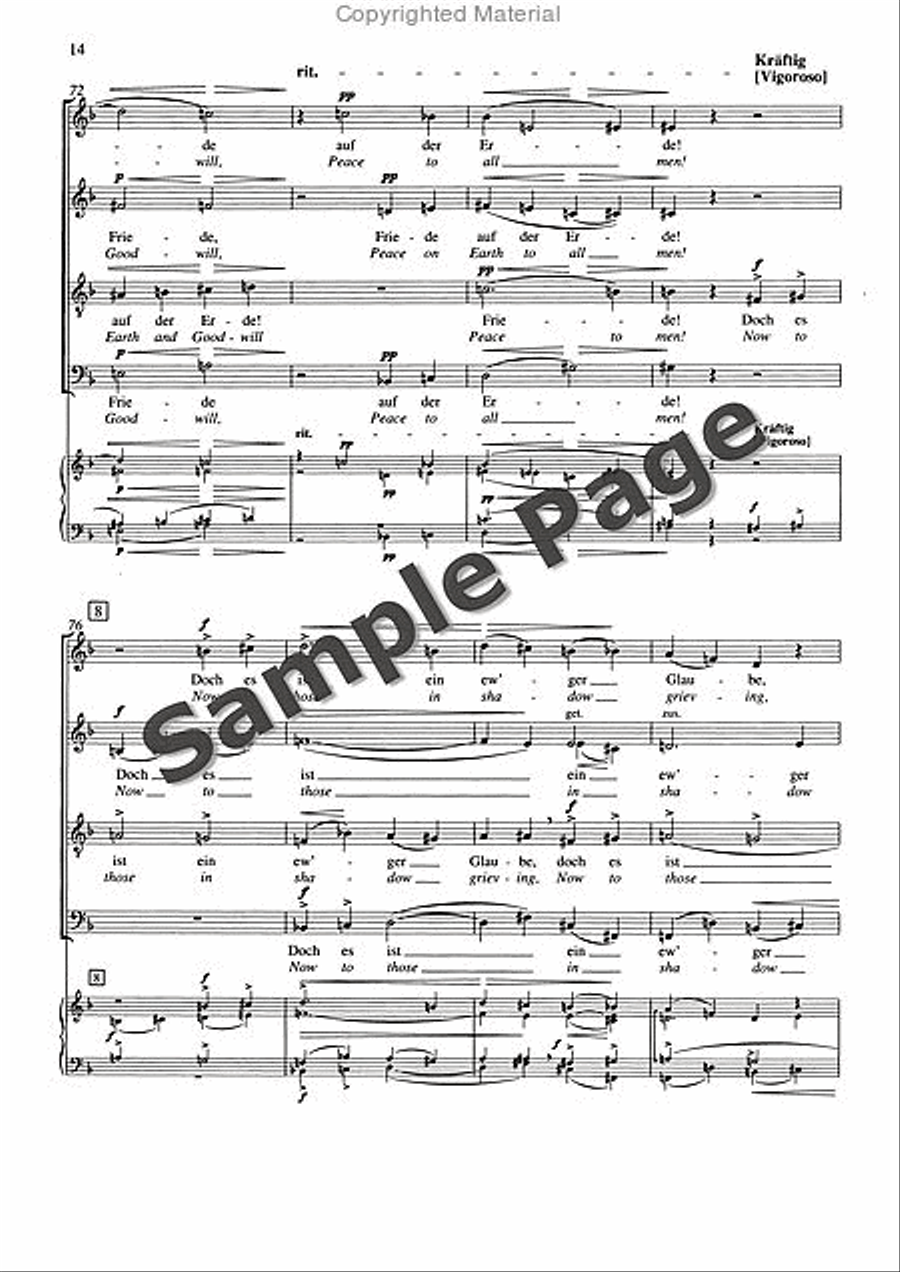 Friede auf Erden, Op. 13 Friede auf Erden, Op. 13 Divisi scores gallery preview page 15