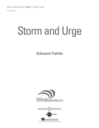 Book cover for Storm and Urge - Full Score
