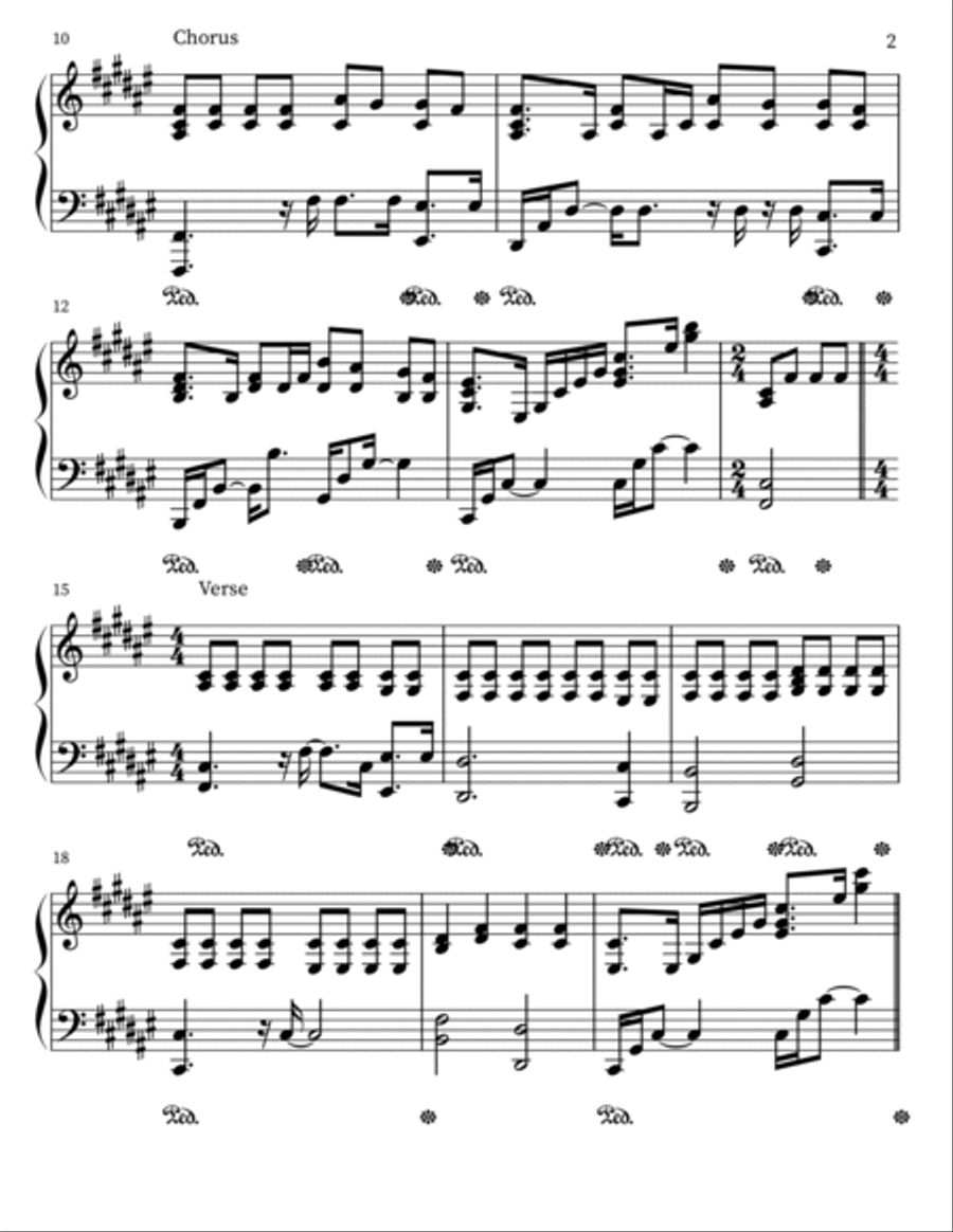 Work of Art Piano Solo scores gallery preview page 2