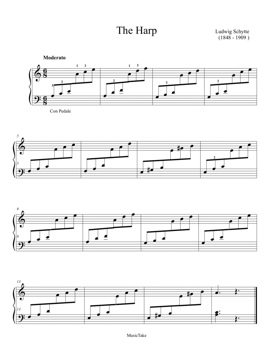Schytte The Harp Harp scores gallery preview page 1