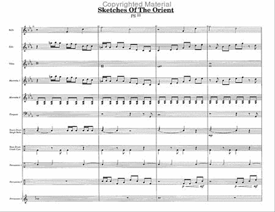 Sketches Of The Orient Percussion Ensemble scores gallery preview page 3