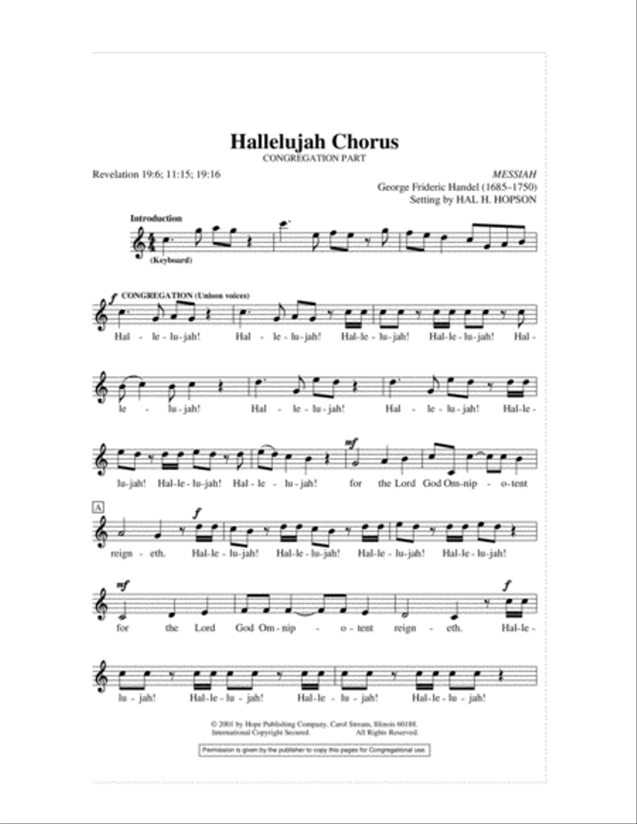 Hallelujah Chorus-SAB-Digital Download