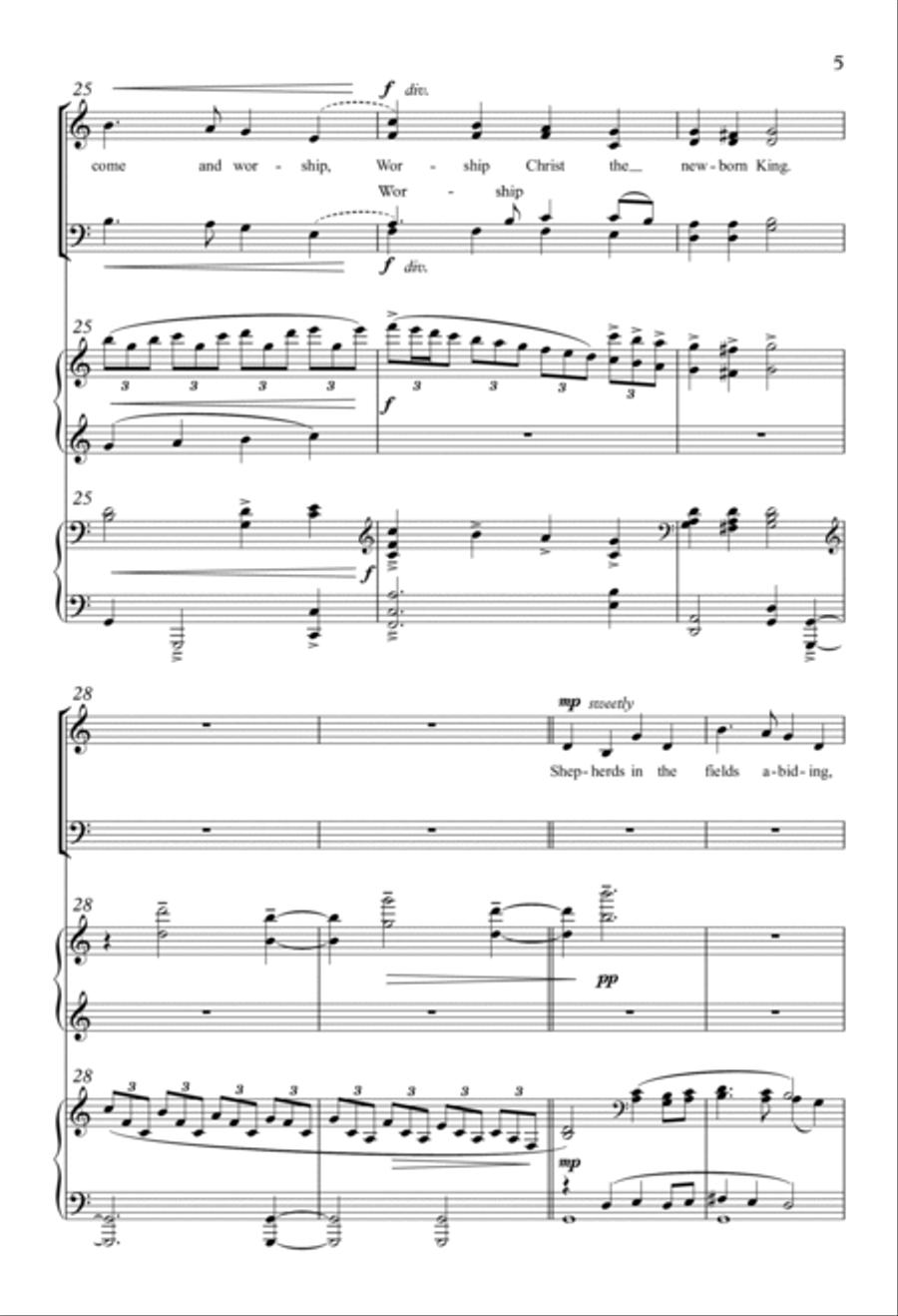 Angels from the Realms of Glory 4-Part scores gallery preview page 4