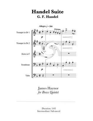 Book cover for Handel Suite for Brass Quintet