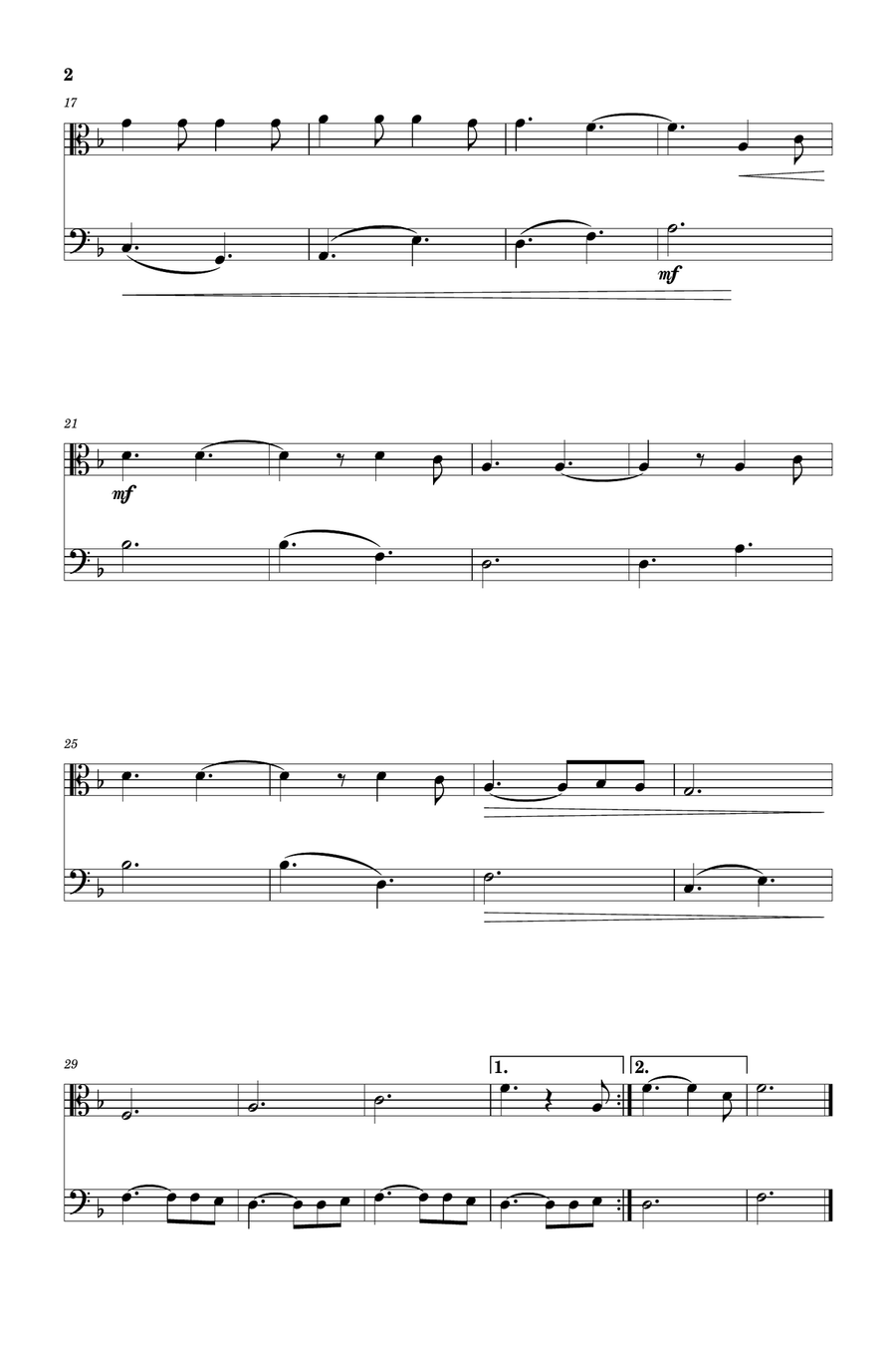 Hallelujah String Duet scores gallery preview page 2