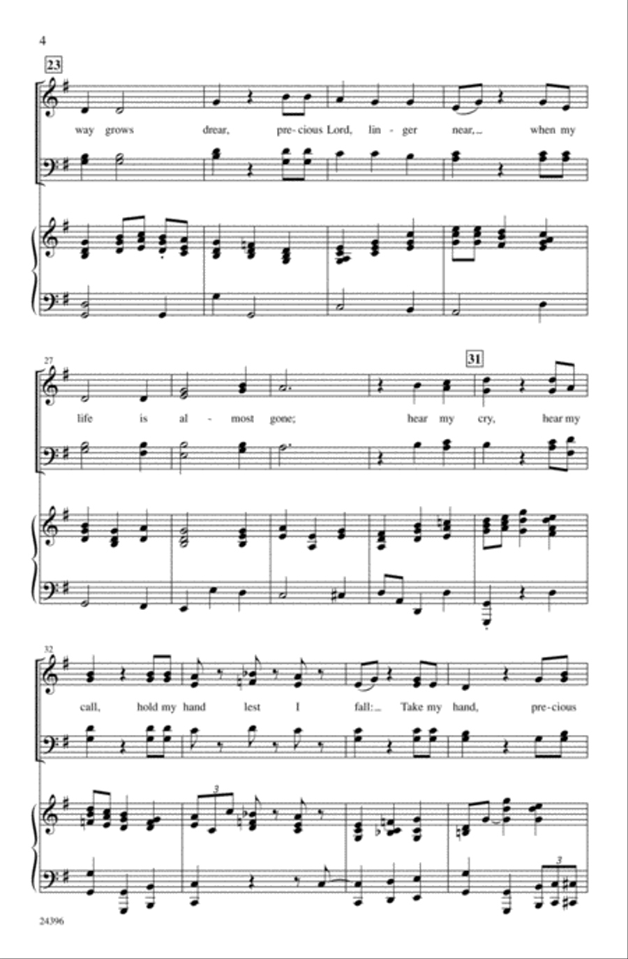 Precious Lord, Take My Hand Choir scores gallery preview page 3