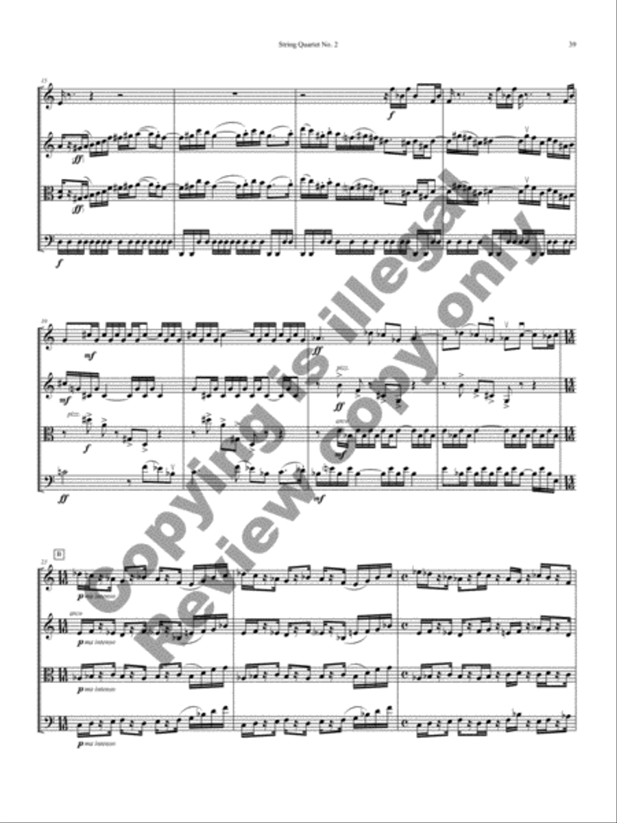 String Quartet No. 2 String Quartet scores gallery preview page 40