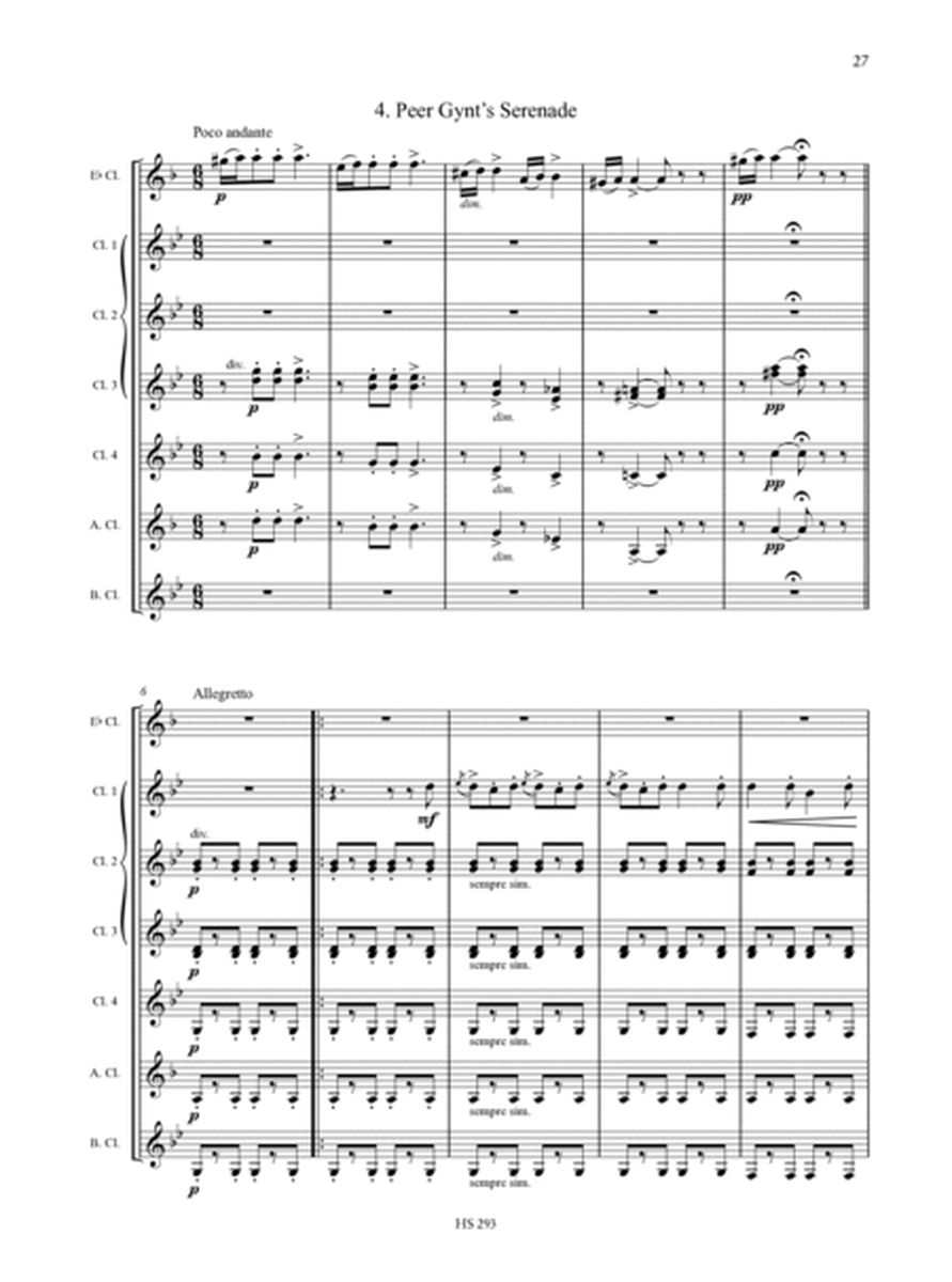 Peer Gynt Suite Op. 23 for 9 Clarinets or Clarinet Choir