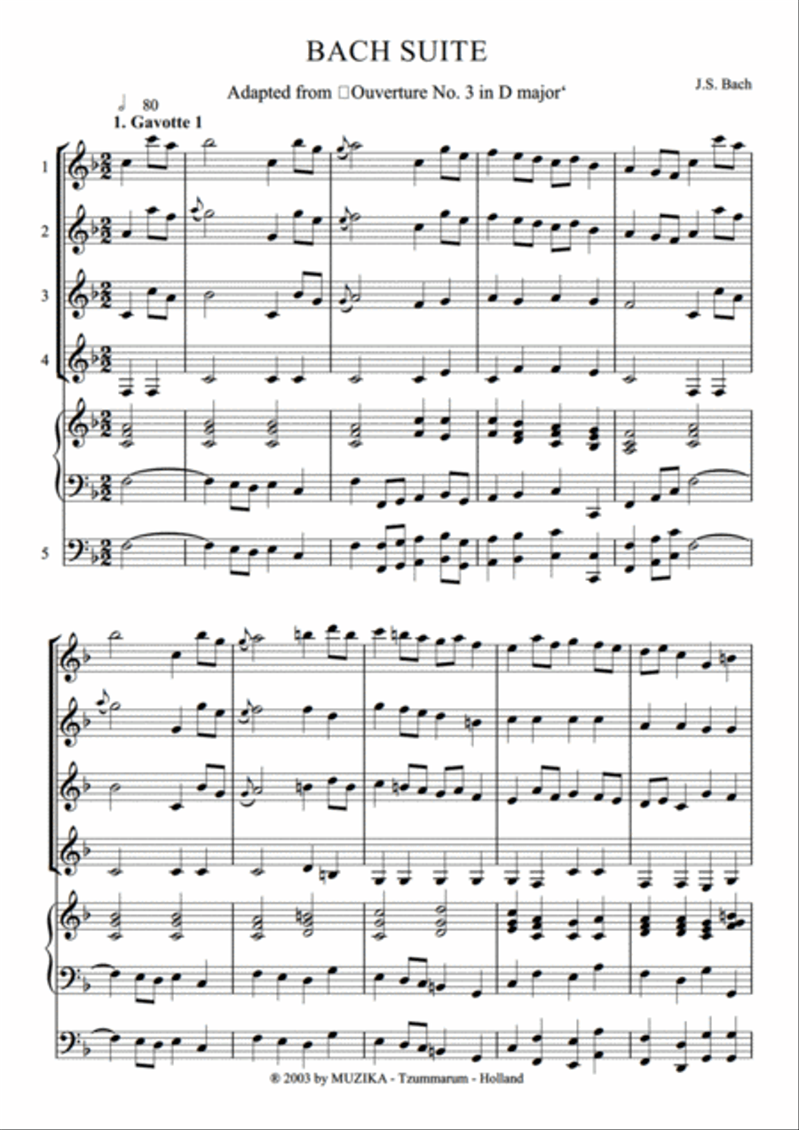 Bach Suite Set of Parts scores gallery preview page 3