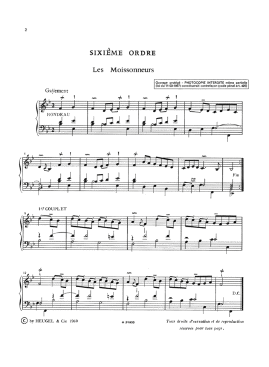 Pieces De Clavecin Livre 2 (lp22) Harpsichord scores gallery preview page 2