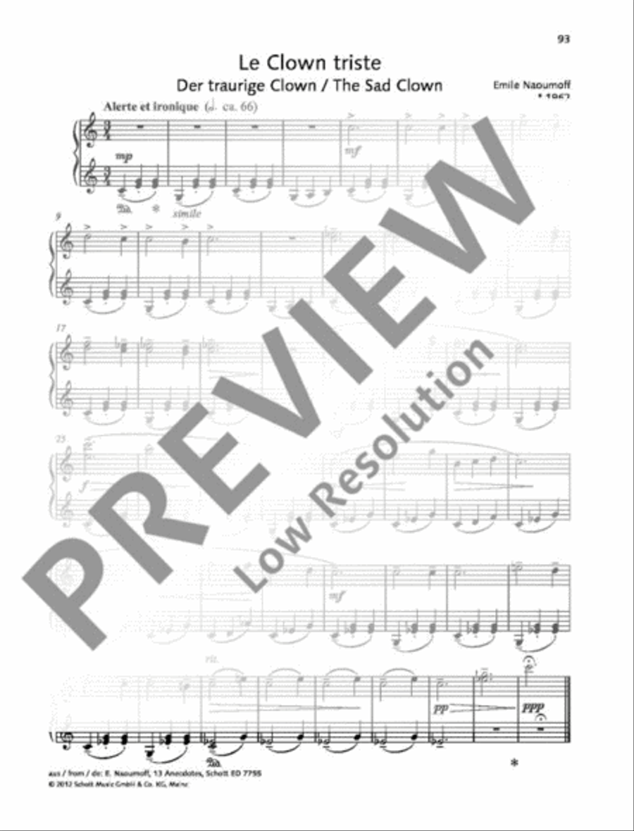 The Sad Clown Piano Solo scores gallery preview page 2