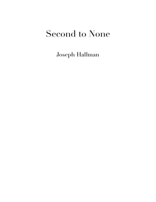 Second to None (score)for flute, harp, and cello