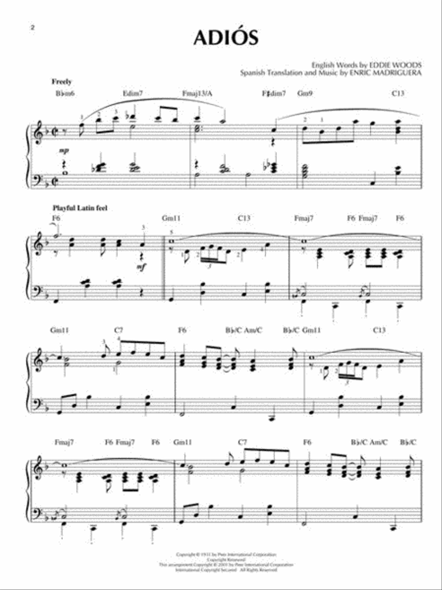Latin Jazz Piano Solo scores gallery preview page 4