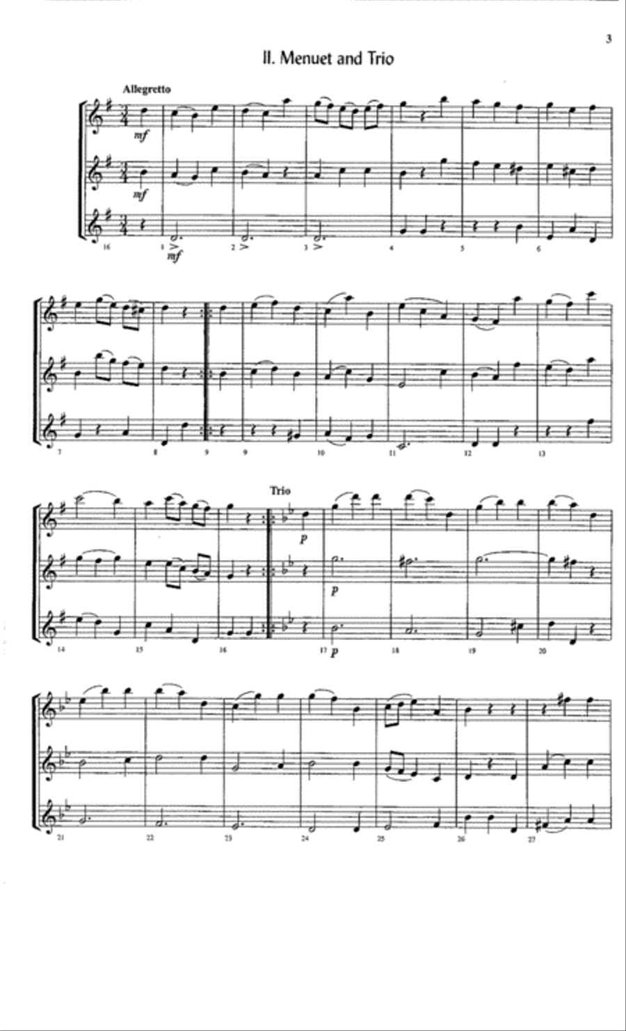 Elegant Suite for three Flutes Flute Trio scores gallery preview page 3