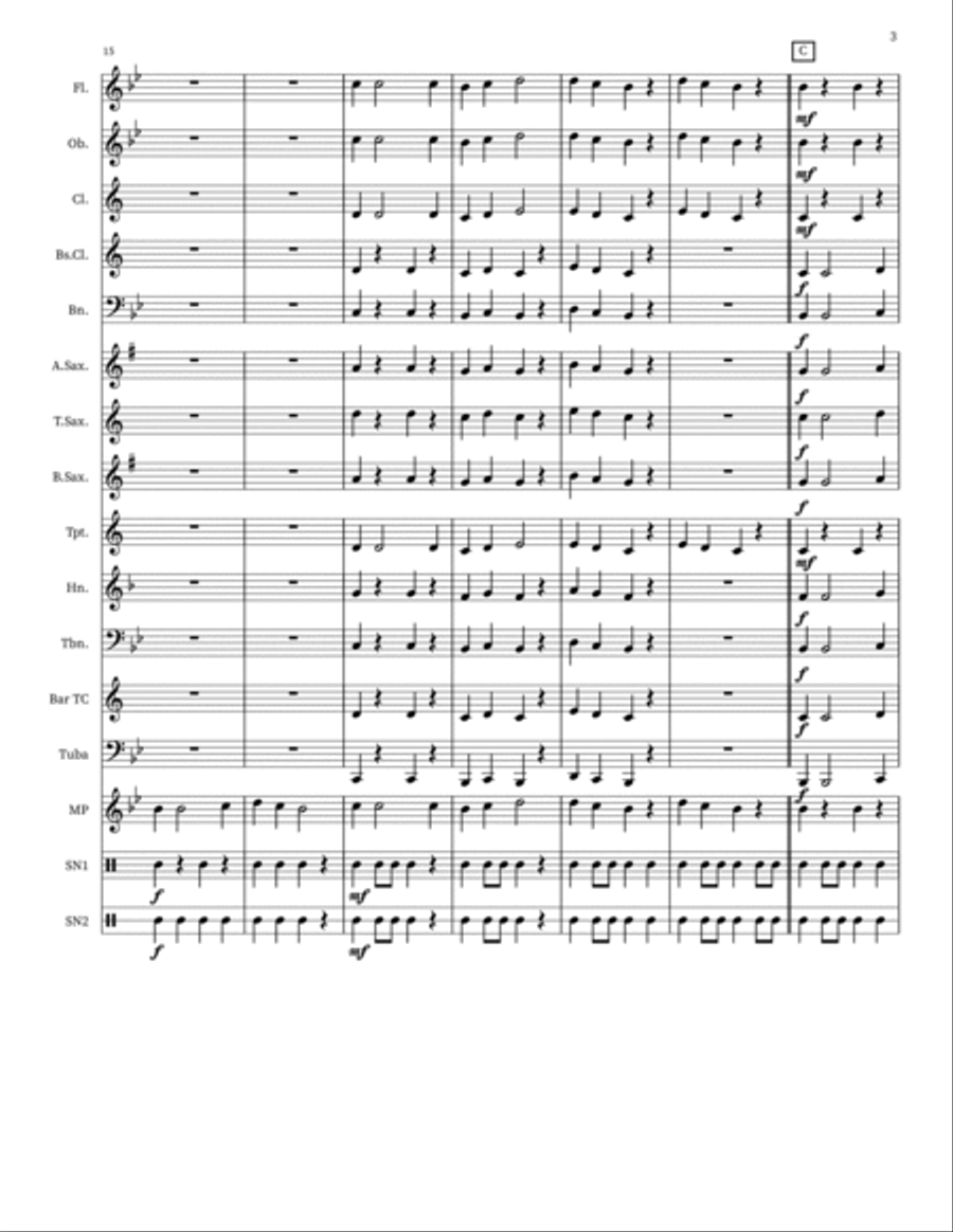 Tertiary Triumph! Concert Band scores gallery preview page 4