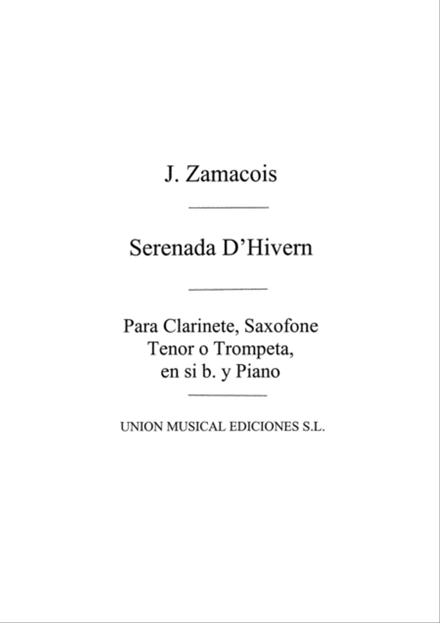 Serenade D'Hivern Clarinet Solo scores gallery preview page 1