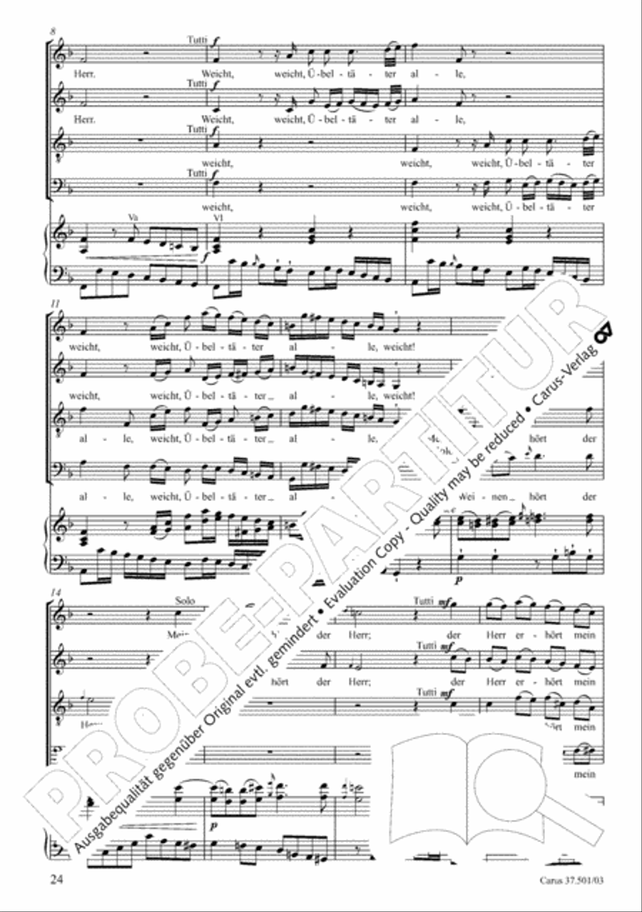 The Sixth Psalm of David (Der Sechste Psalm Davids) 4-Part scores gallery preview page 25