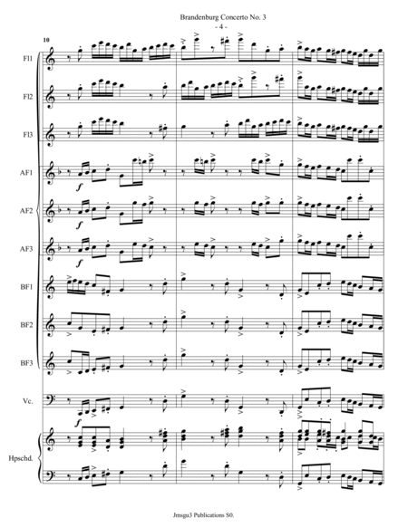 Bach: Brandenburg Concerto No. 3 for Flute Choir image number null