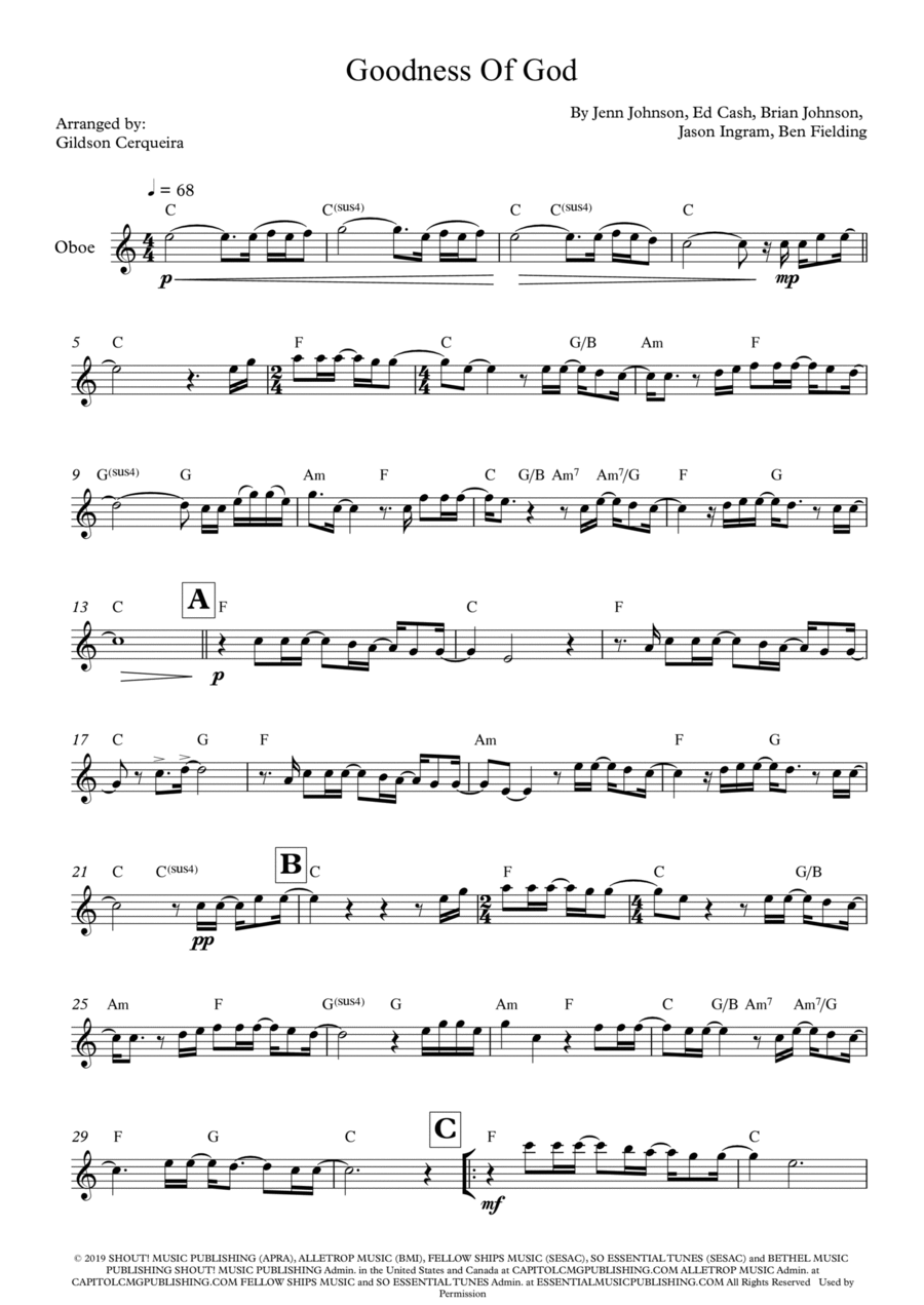 Goodness Of God Chamber Music scores gallery preview page 1