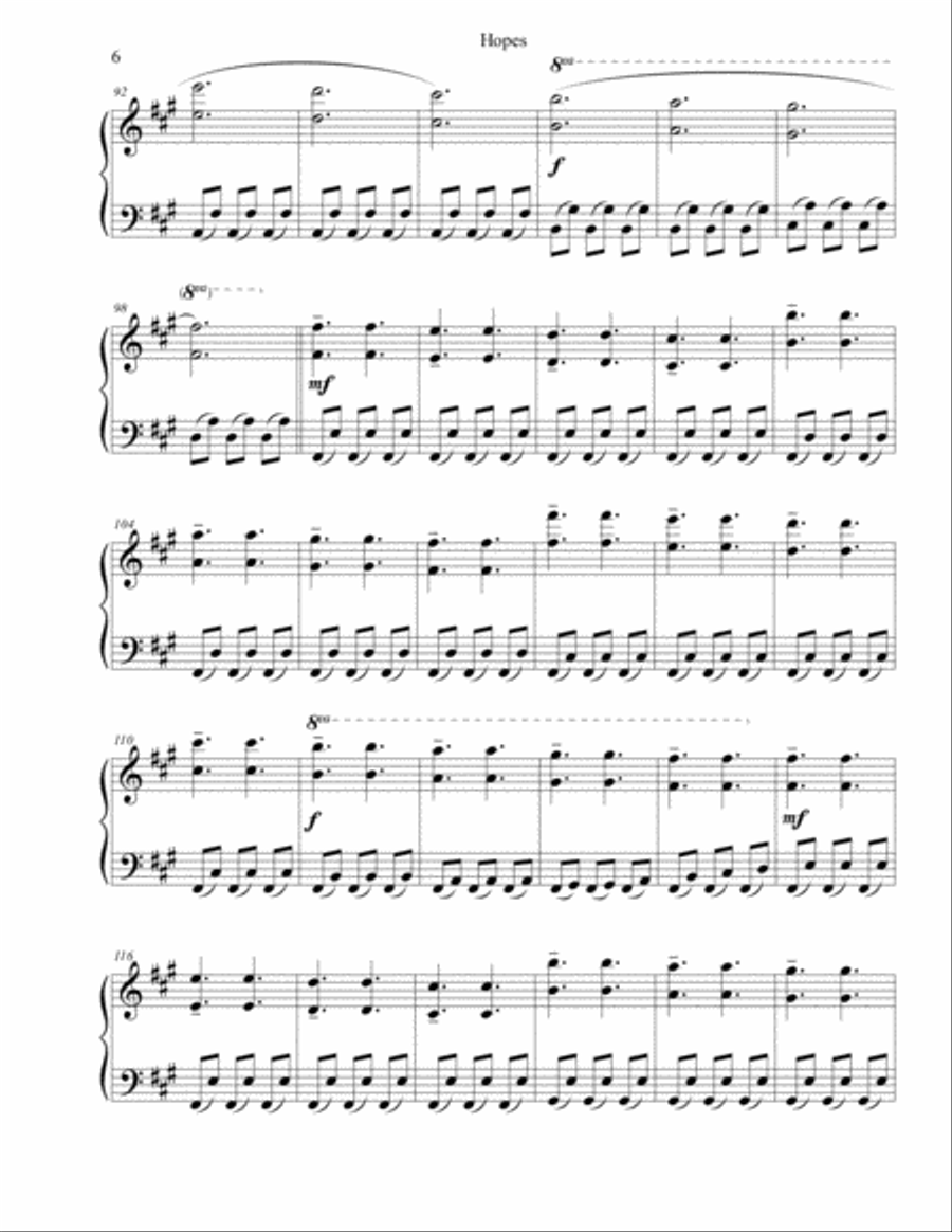 Hopes Piano Solo scores gallery preview page 6