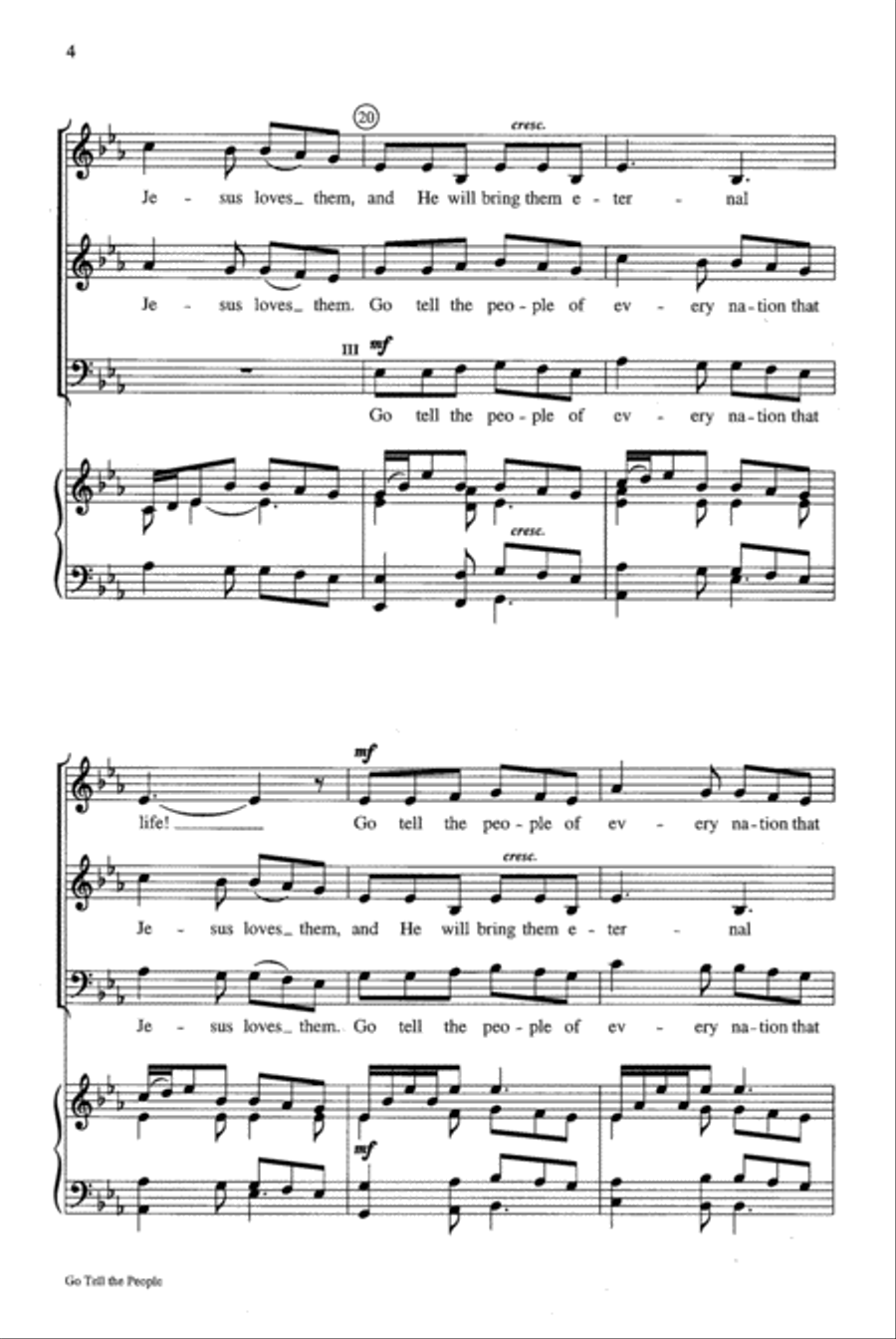 Go Tell the People 3-Part scores gallery preview page 4