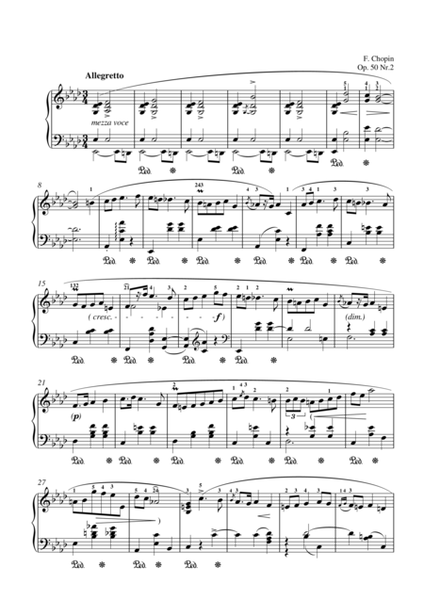 Chopin Mazurka, Op. 50 No. 2