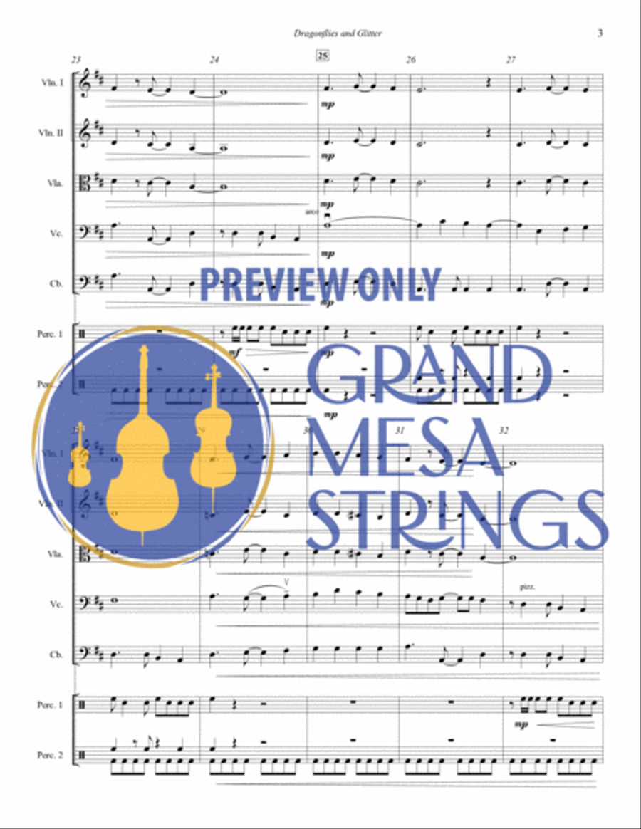 Dragonflies and Glitter String Orchestra scores gallery preview page 4
