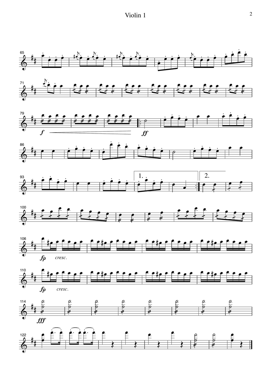 Offenbach Can Can, for string quartet, CO001 String Quartet scores gallery preview page 4