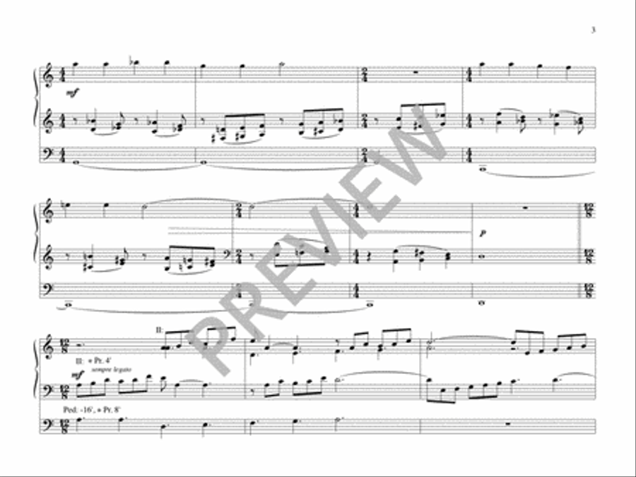 Three Meditations for Organ on Lenten Hymns Organ scores gallery preview page 5