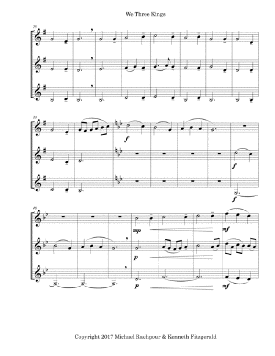We Three Kings - Trumpet Trio Trumpet Trio scores gallery preview page 2