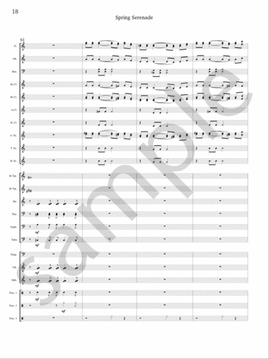 Spring Serenade Concert Band scores gallery preview page 19