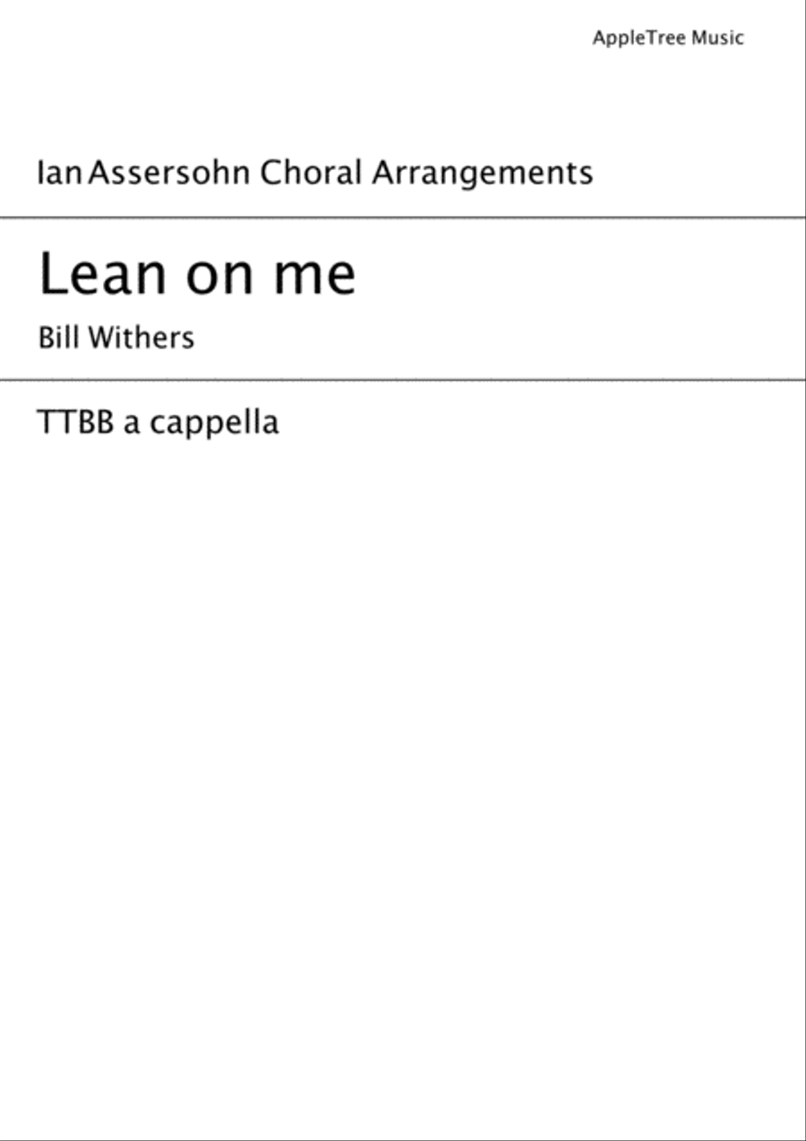 Lean On Me TTBB scores gallery preview page 1