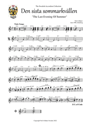 The Last Evening of Summer (Lead Sheet)