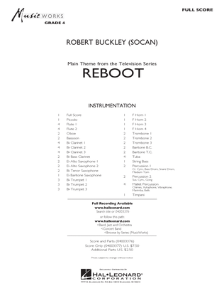 Book cover for Reboot - Conductor Score (Full Score)