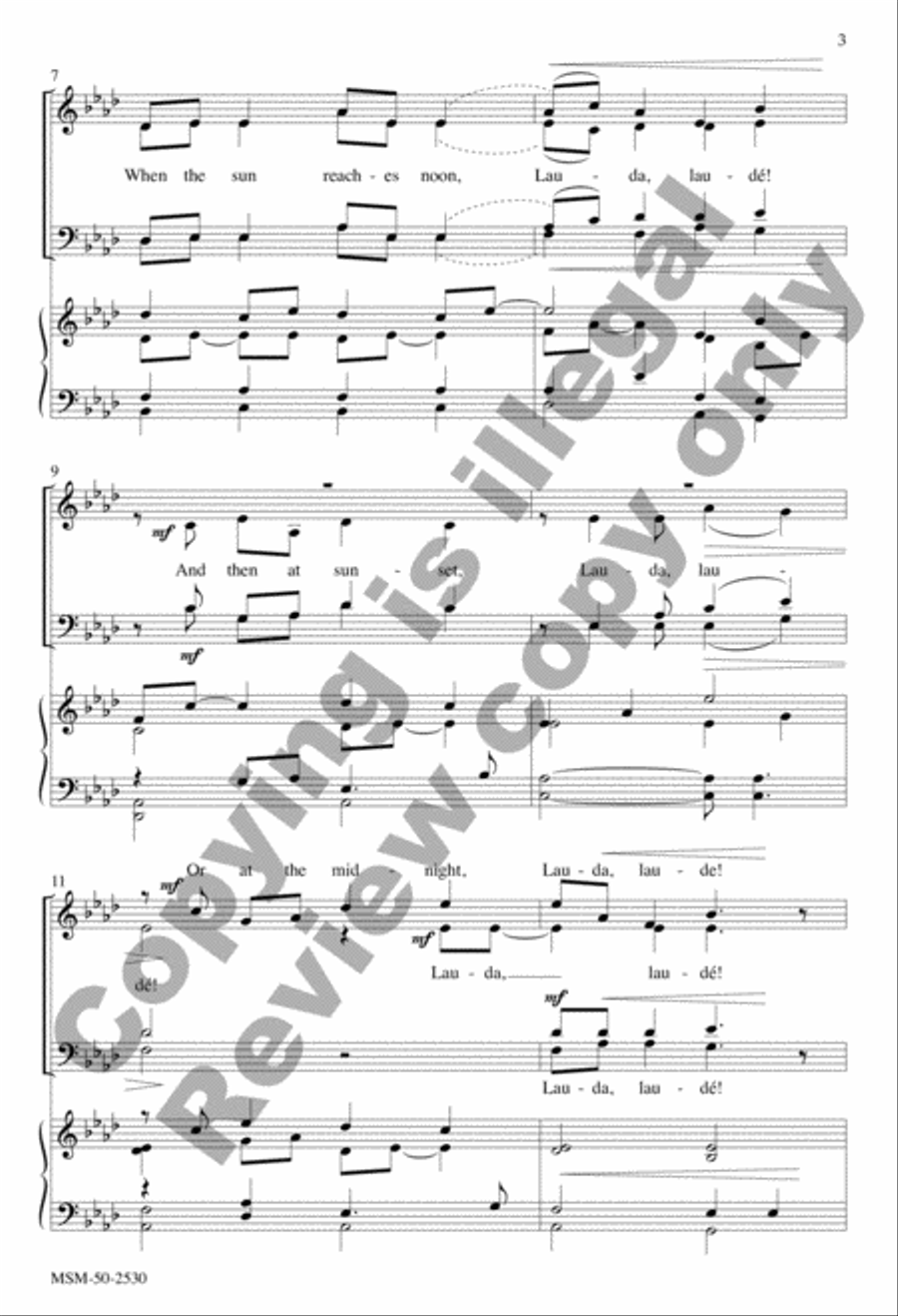 All Who Dwell in the Shadow of the Lord (Choral Score) image number null