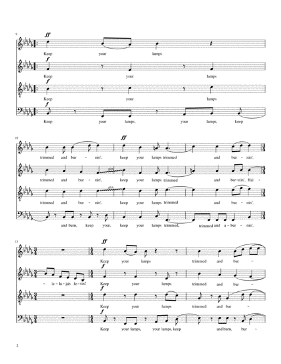 Keep Your Lamps 4-Part scores gallery preview page 3