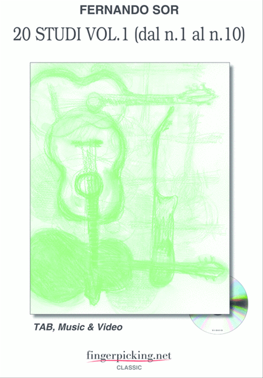 20 Studi - Vol. 1 (dal n. 1 al n. 10) Acoustic Guitar scores gallery preview page 1